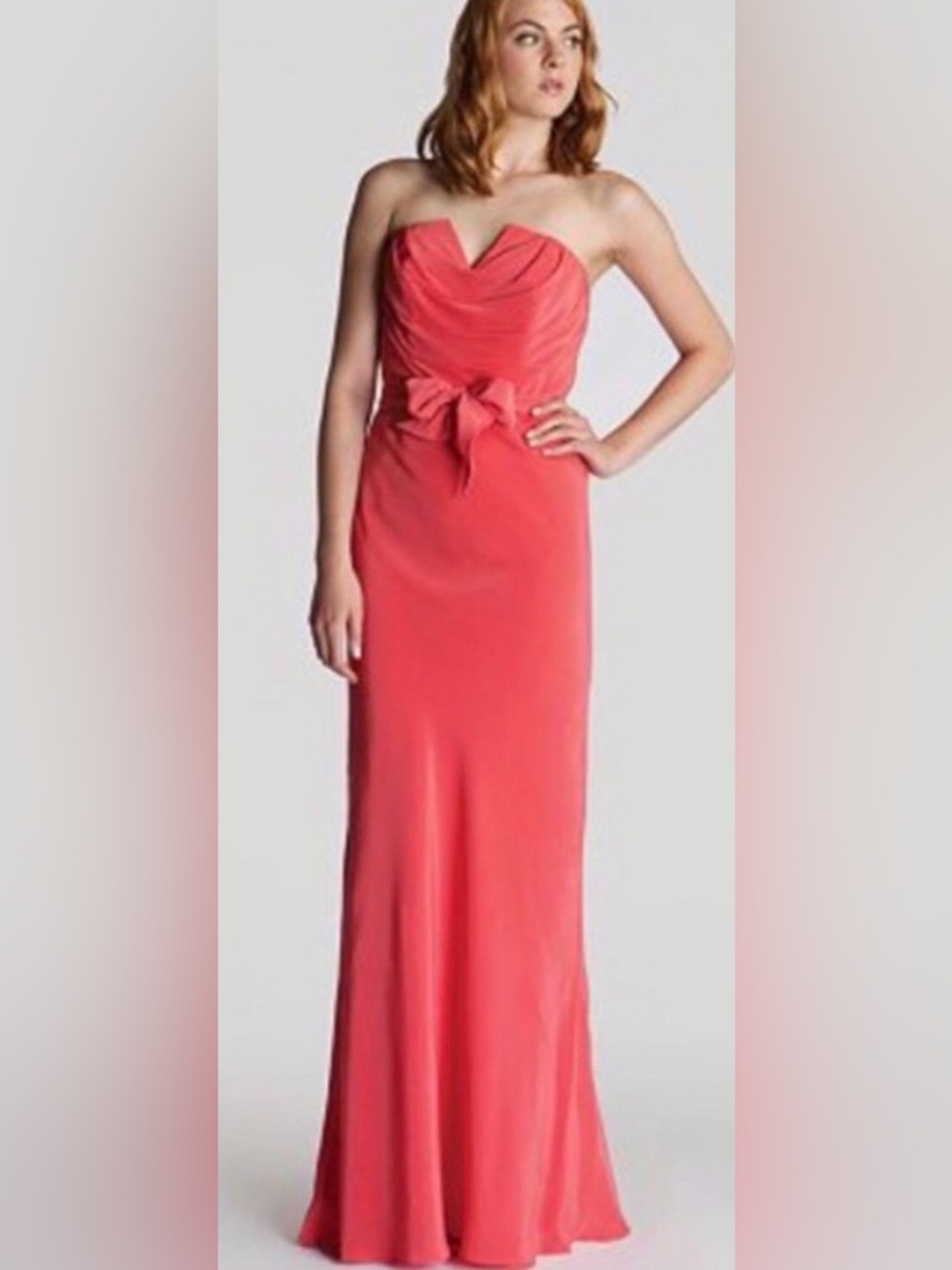 Ted Baker 💯 % silk strapless gown